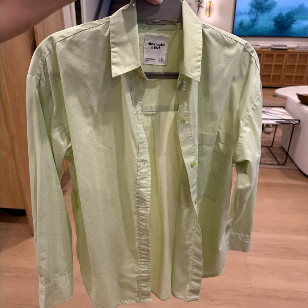 Abercrombie & Fitch Green Button Down Shirt